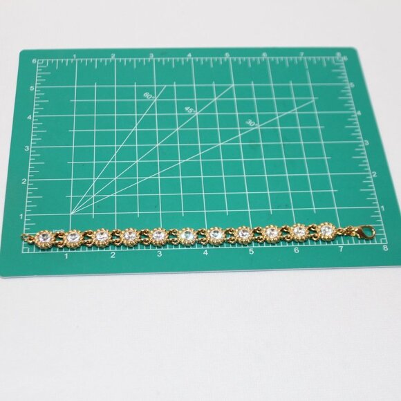 Vintage Joan Rivers Gold-Tone Crystal Bracelet - Picture 8 of 15